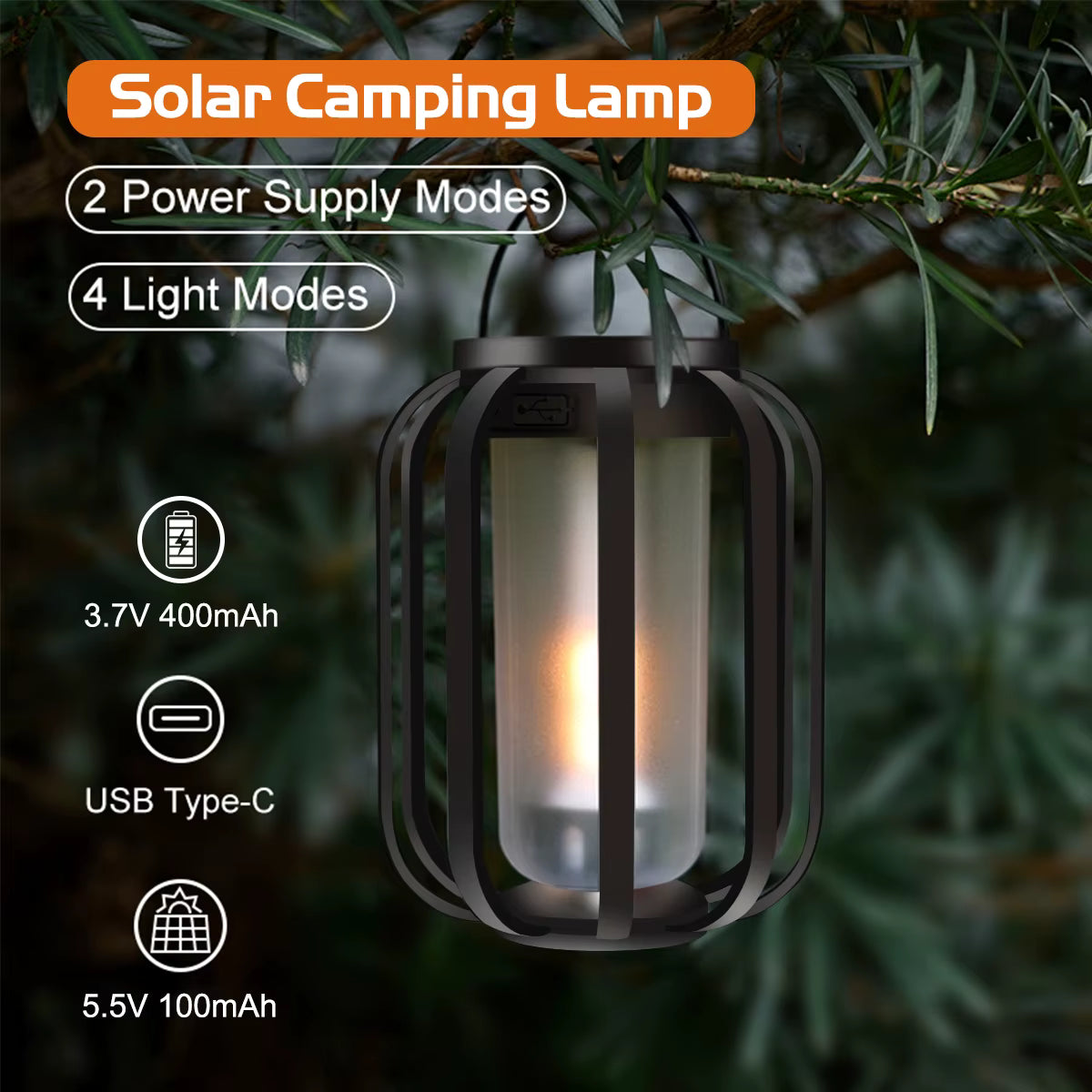 NovaLume | Solar Outdoor Lantern with Flame Effect