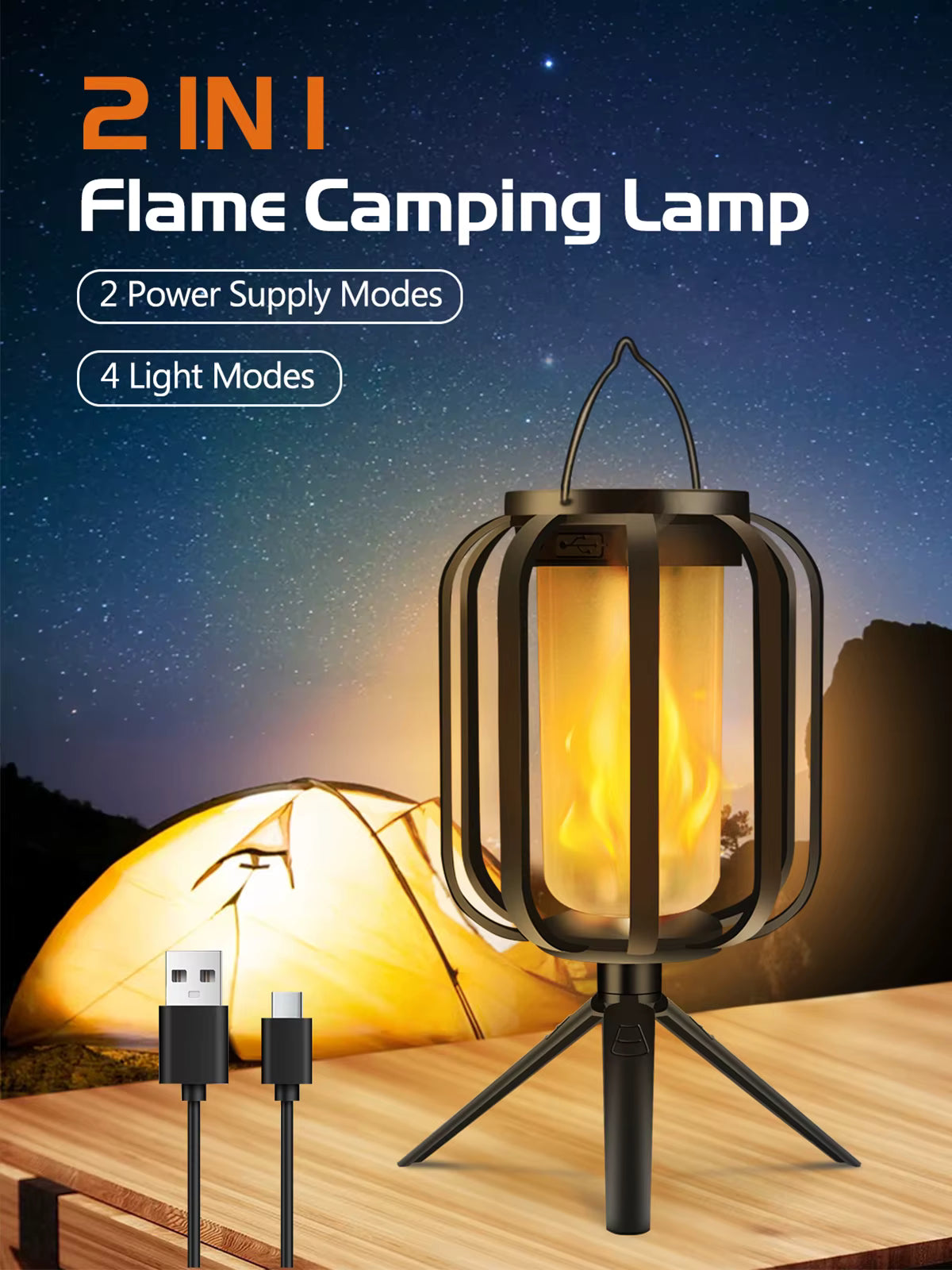NovaLume | Solar Outdoor Lantern with Flame Effect