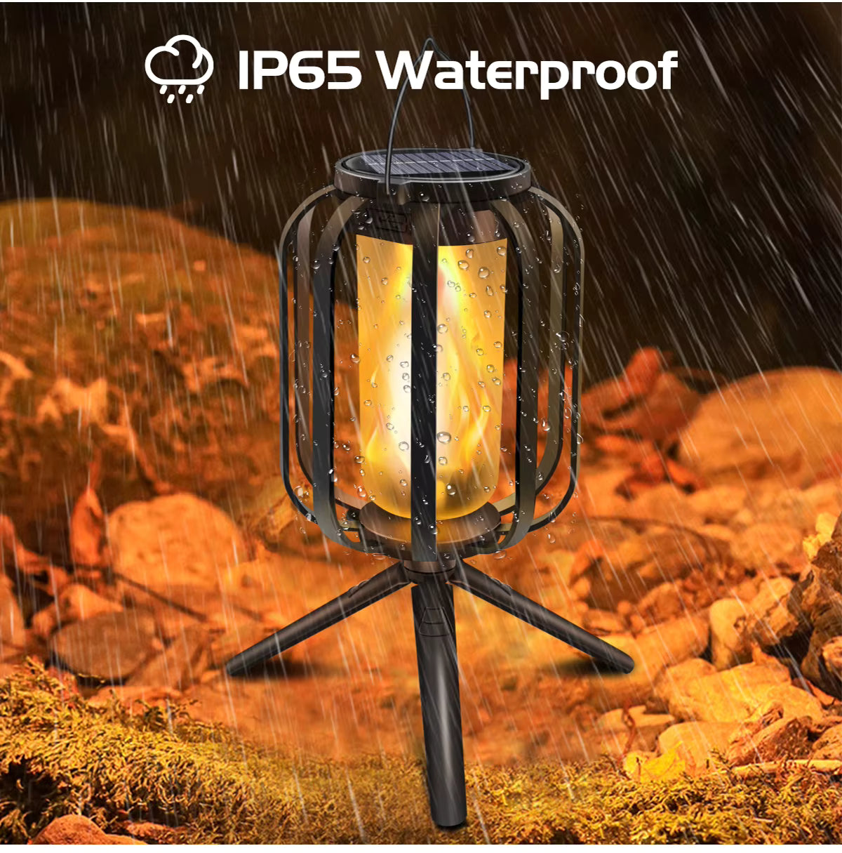 NovaLume | Solar Outdoor Lantern with Flame Effect