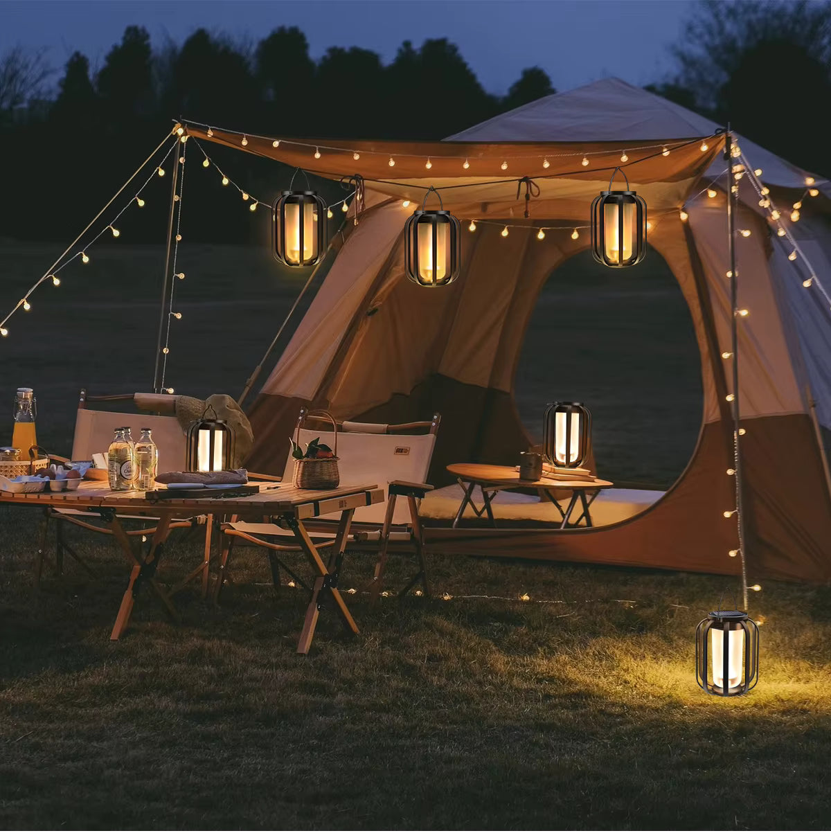 NovaLume | Solar Outdoor Lantern with Flame Effect